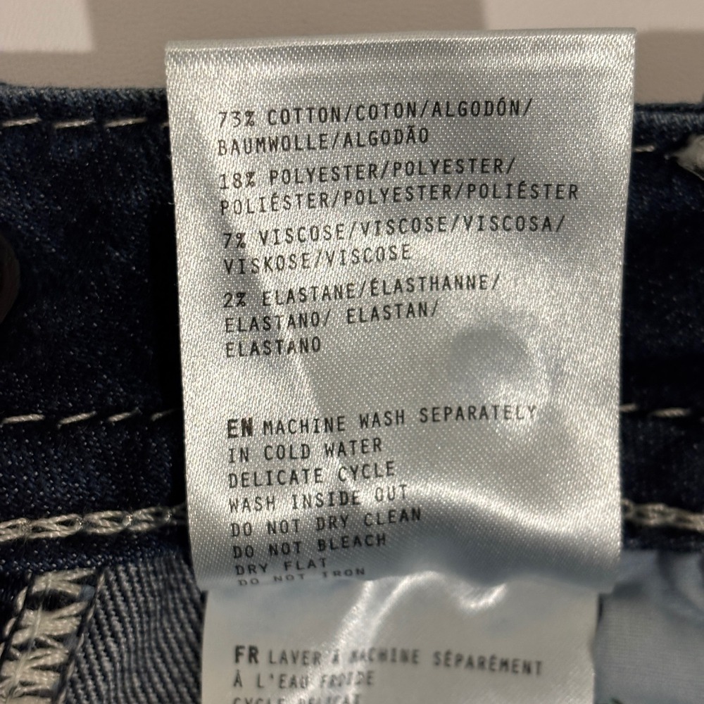 Miss Me Curvy Boot Jeans Womens 28 Blue Mid Rise Embellished Rhinestone Pockets - Picture 6 of 16